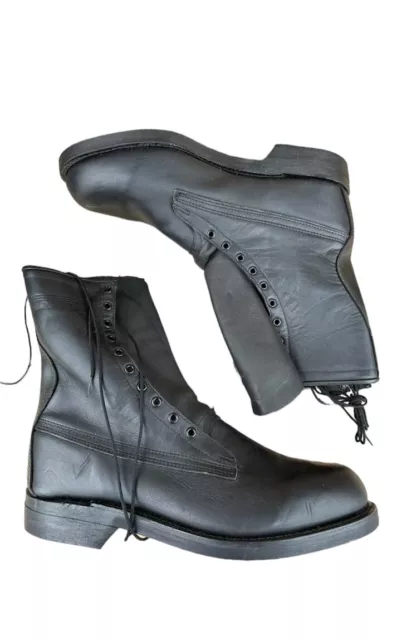 Addison Shoe Co Military Flyers Boots Mens 10 D Black Leather Laces Or ...