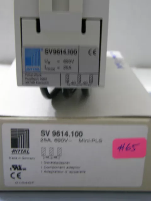 (x1) RITTAL, SV9614.100, Mini PLS component adaptor, 25A, 3 pole, AWG 12 (65)