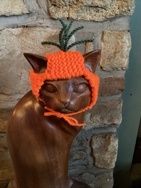Hand Knitted Carrot Hat For Your Cat/small Dog, Or Rabbit ,New