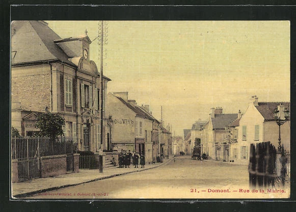 CPA Domont, Rue de la Mairie