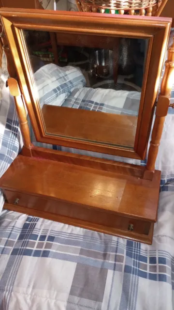 Vintage Swivel  Cheval Dressing  Mirror  Dresser Top Vanity