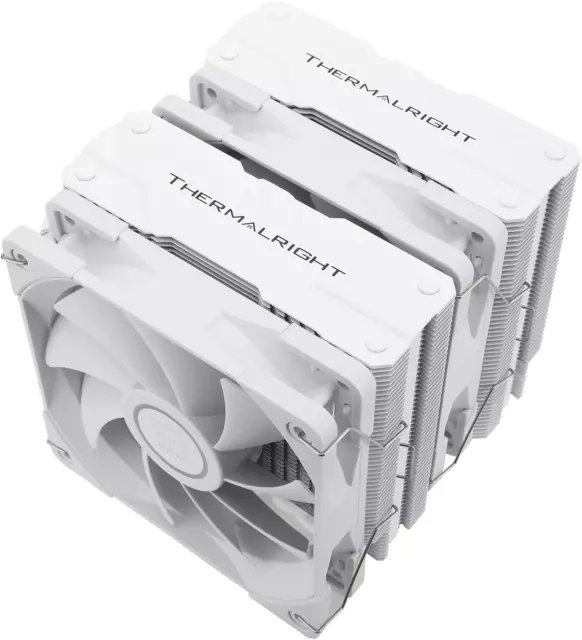 Peerless Assassin 120 White CPU Air Cooler, 6 Tubi Di Calore, Doppia Ventola TL-