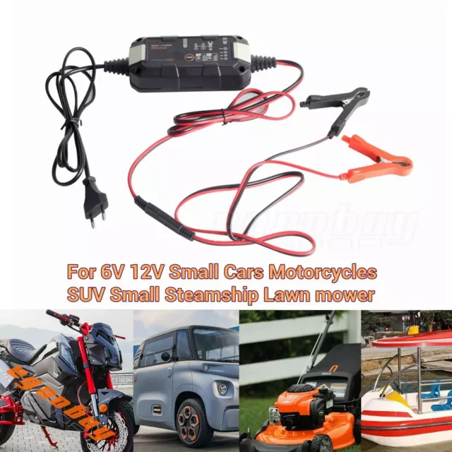 1X Battery Charger For 6V 12V Small Car Motorcycle SUV Small Steamship Lawnmower