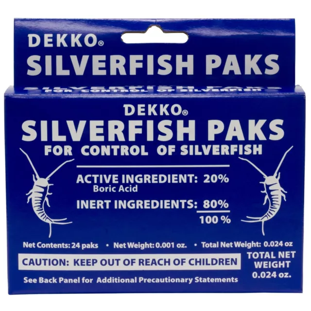 2 Boxes Dekko Silverfish Control Paks  ` Pest Control ` Bait