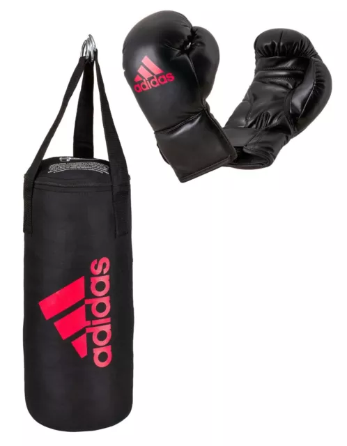 adidas® Boxsack/Boxen gefüllt für Beginner/Kinder mit Boxhandschuhen