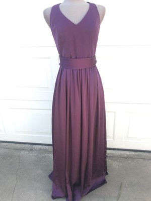 White by Vera Wang Purple Sleeveless Maxi Dress  Womens Size 8 side slid