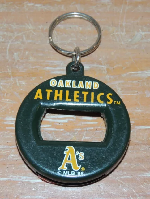 NEW VINTAGE OAKLAND ATHLETICS BEV KEY 3 in 1 CAN BOTTLE TWIST OPENER KEYCHAIN