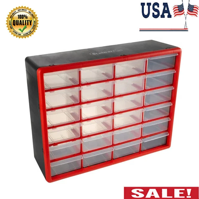 24 DRAWER STORAGE Tool Box Plastic Toolbox Hardware Craft