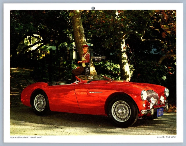 VINTAGE CALENDAR PHOTO 1956 Austin Healey 100 LE Mans 8x11 Car 9.99