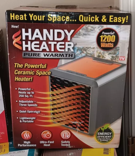 Handy Heater Pure Warmth 1200W Portable Ceramic Space Heater - Grey