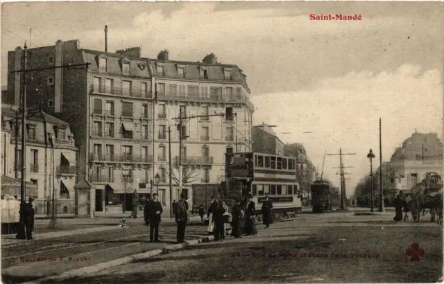 CPA AK St-MANDÉ Rue de Paris et Place de la Tourelle (672398)