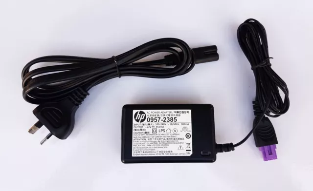 GENUINE HP Printer 22V AC Power Adapter 0957-2385 for Deskjet 1512, 2542, 2546