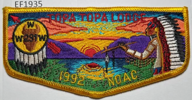 Boy Scout OA 291 Topa Topa Lodge Flap 1992 NOAC