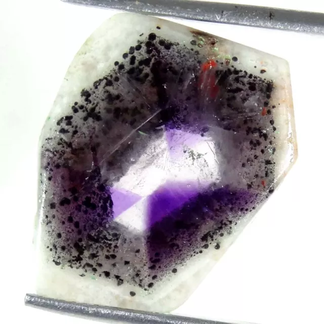 21.15Cts. 18X22X7mm. 100% Natural Royal Amethyst lace agate Slice Rough Gemstone