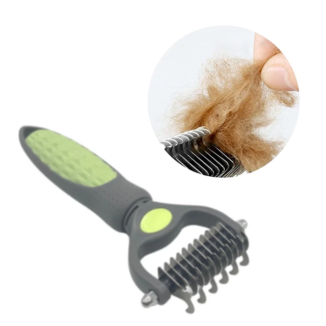 2side Dog Brush Pet Shedding Dematting Pet Grooming Cat Hair Undercoat Rake Comb
