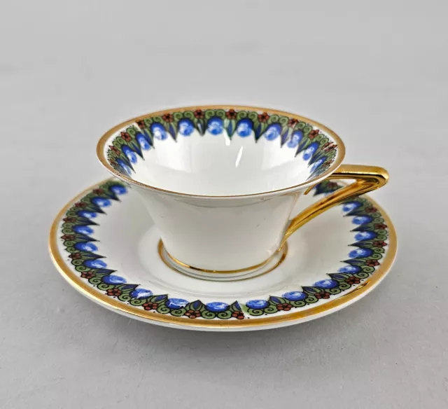 Tazza da moka a-9240031 Heinrich del 1920 porcellana Art Deco decorazione oro 11x4 cm