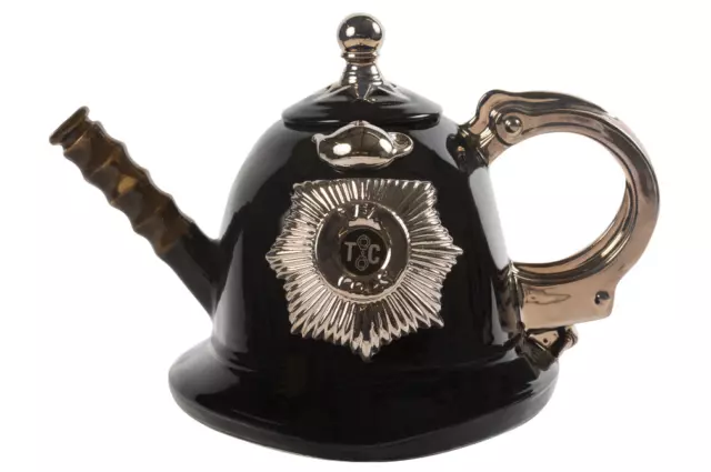 Swineside Teapottery POLICE HELMET LARGE TEAPOT