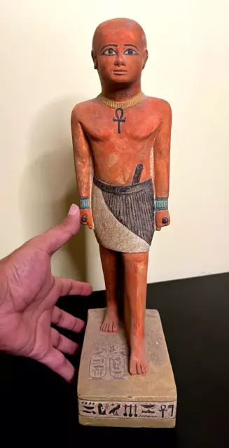 Egyptian Imhotep Antiques Statue Egypt Pharaonic Carved 37. Cm Stone BC