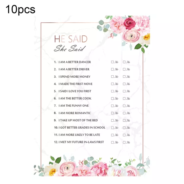 10 piezas Juego de ducha nupcial multiuso Exquisita Mano de obra no decolorable confiable