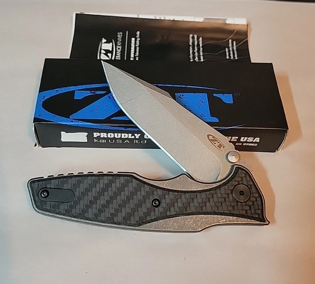 Zero Tolerance 0393GLCF Knife Working Finish 3.5" CPM-20CV Blade Carbon Fiber
