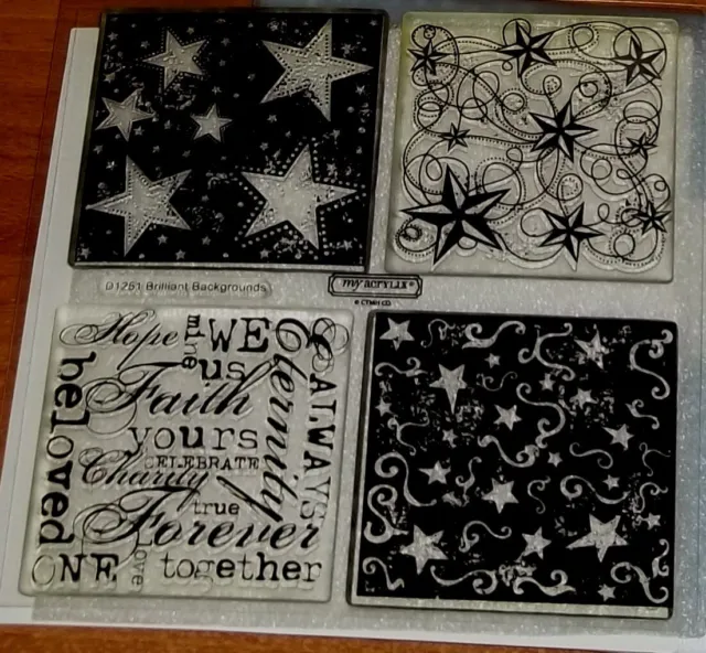 Clear Acrylic Stamp Blocks & Stamps Lot Close to My Heart Card