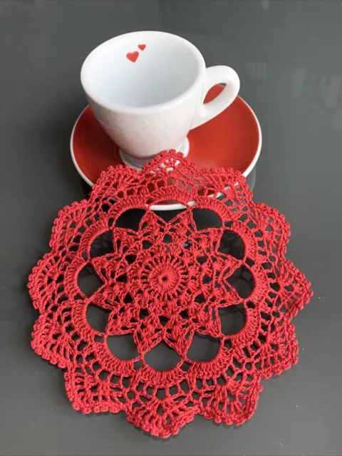 Vintage Hand Crochet Lace  Doilies Table Mats Napkins Handmade  100%cotton