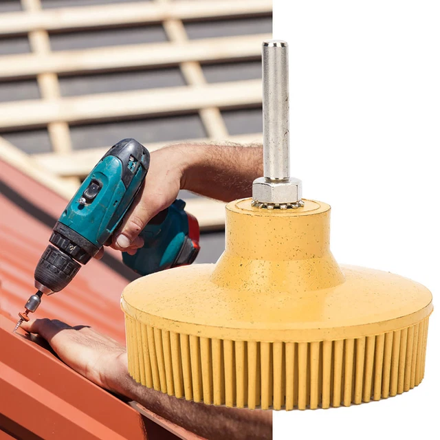 3in Bristle Disc Emery Rubber Abrasive Brush Deburring Polishing Grinding Wheel