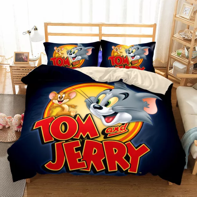 Tom and Jerry Single/Double/Queen/King Bed Quilt Cover Set