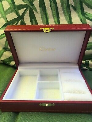 Cartier Cartier Authentique Large Rouge Montre Bijoux Tiroir Boite 