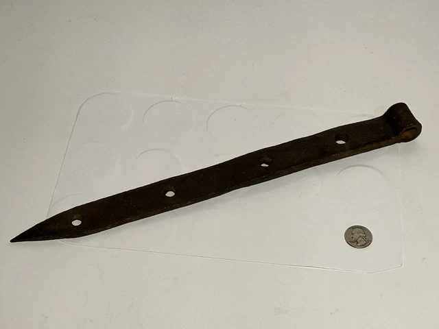 Primitive Hand Forged Blacksmith Strap Hinge Gate Door Hinge