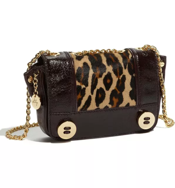 MILLY Penelope Mini Sophia Calf Hair Leopard Print Crossbody Bag Purse MSRP$250