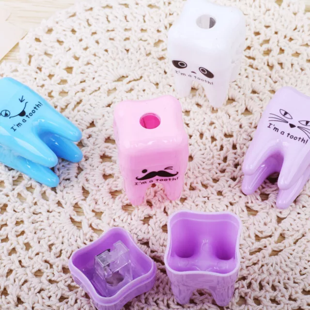 Super Cute Tooth Pattern Pencil Sharpener School Kid's Office Supplies: 3