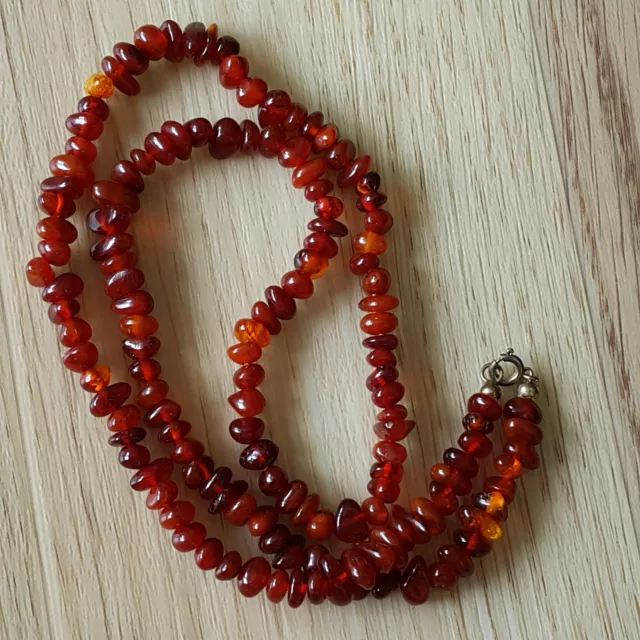 Bernsteinkette Bernstein Kette Old Baltic Amber Necklace 60cm aus Nachlaß