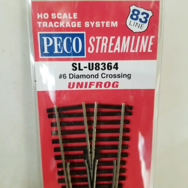 Code 83 Line -- #6 Diamond Crossing Unifrog DCC Friendly PECO SL-U8364 HO Scale