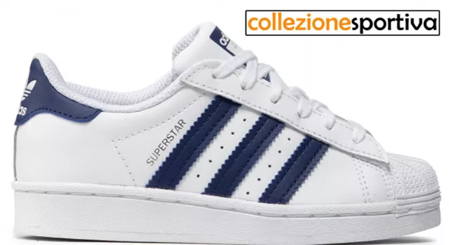 SCARPE BAMBINO/BAMBINA ADIDAS SUPERSTAR - GZ2884 col. BIANCO/BLU