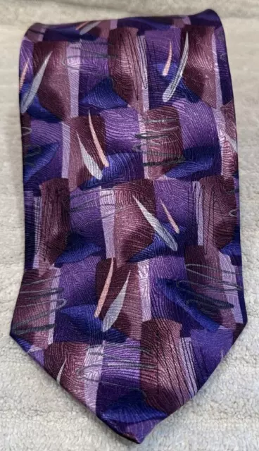 Vintage Jerry Garcia Collection Forty Chicken and Cat Purple Neck Tie 100% Silk