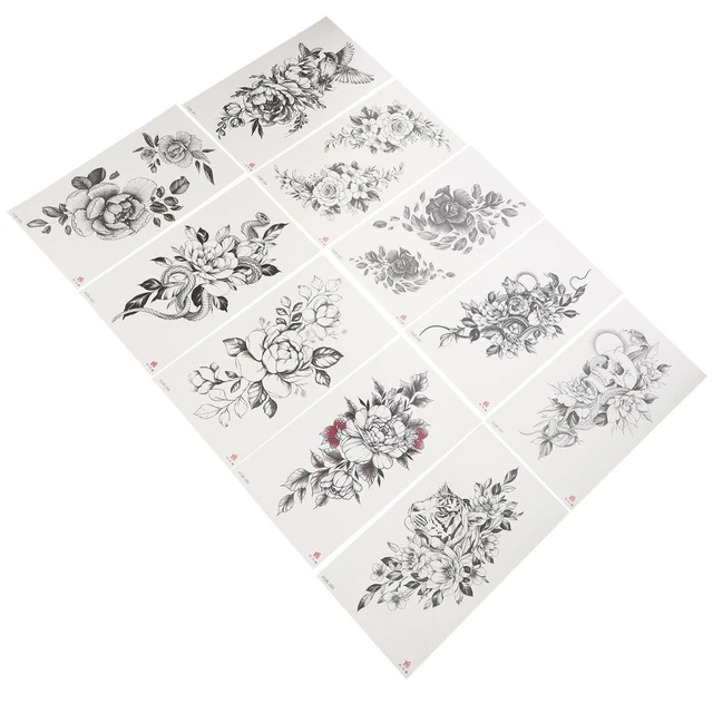 10 Sheets Arm-Tattoo-Aufkleber Körperaufkleber Gefälschter Gesicht