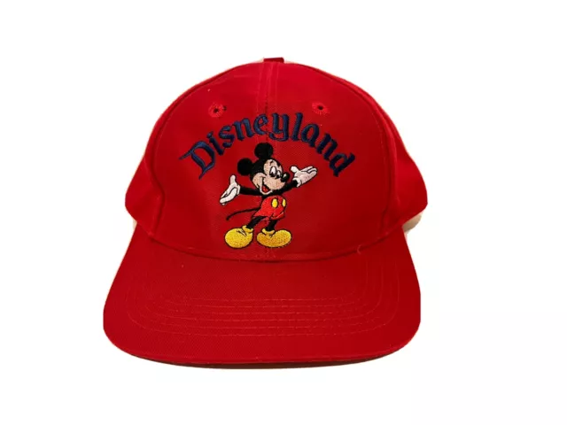 Vintage Mickey Mouse Hat  EMBROIDERED Cap Disney 90’s Mickeyinc Since 1928 Red