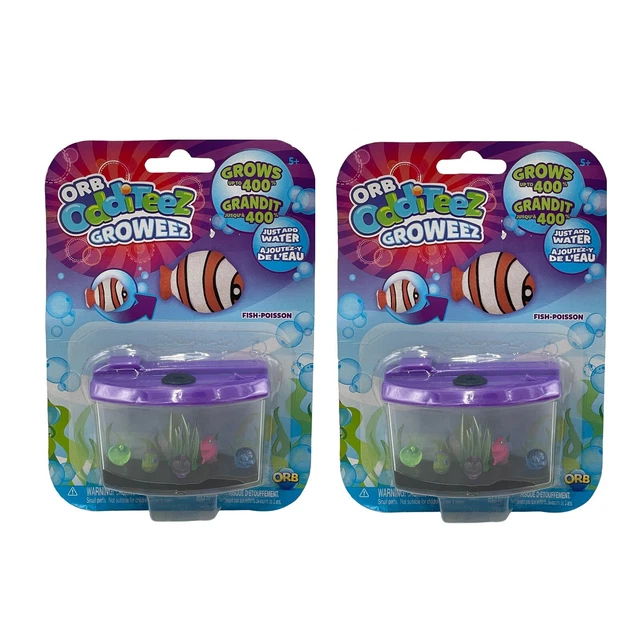 2 Pack ORB Odditeez Groweez Fish Grow 400% Just Add Water Aquarium Tank