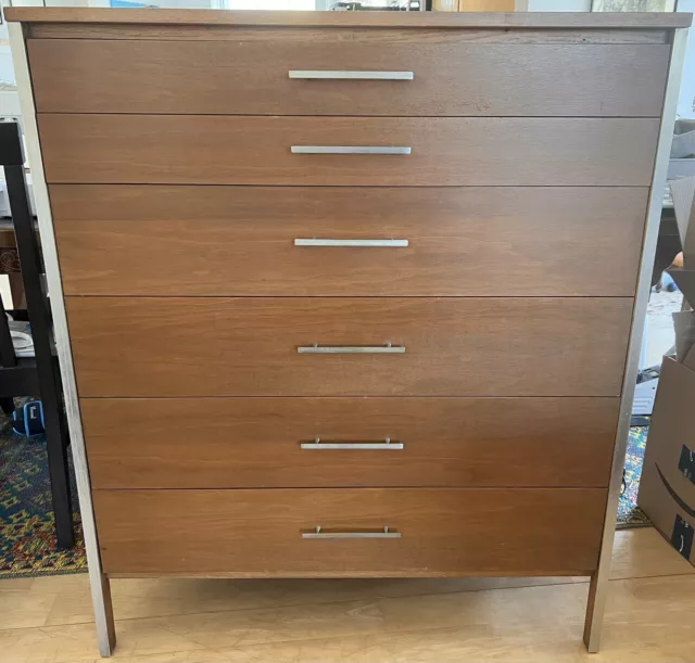 Paul McCobb for Calvin Furniture Mid-Century Modern Walnut Highboy Dresser