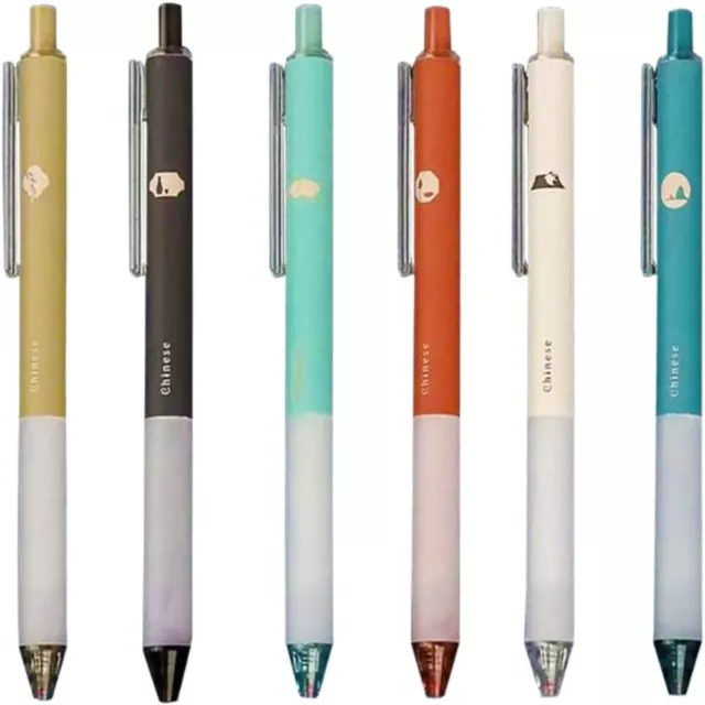 6Pcs Plastic Quick Dry Ink Pen  Pens New Ink Gel Pens  Office