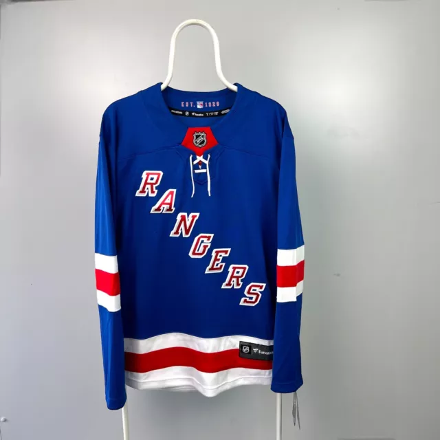 Deadstock USA Fanatics New York Rangers Embroidered NHL Jersey Red Blue S BNWT 2