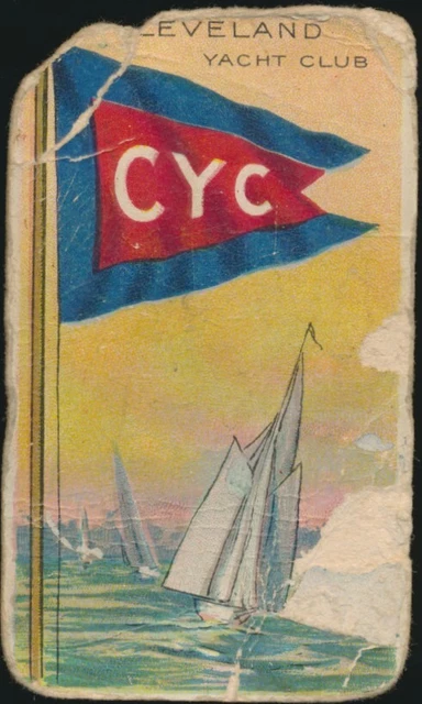 1910-11 ATC Flags of all Nations Tobacco T59 Recruit Yacht Club Cleveland