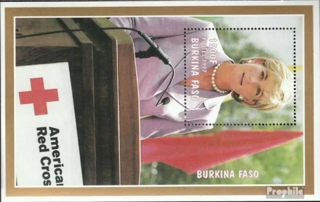 Burkina Faso Bloque 175 (edición completa) nuevo 1998 1. Muerte princesa Diana