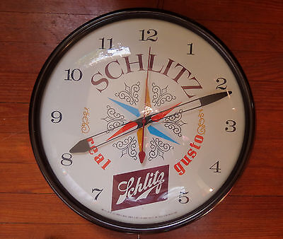 Vintage Schlitz Beer Clock - Real Gusto ! -1963 - Works