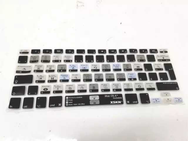 XSKN Hotkeys Tastatur keyboard Schutz MacOS X Shortcuts Apple MacBook Pro Air
