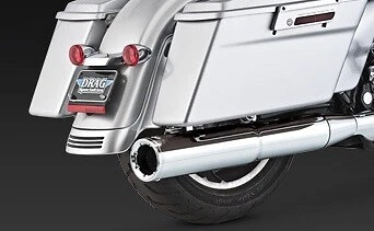 Vance & Hines Hi-Output Chrome Slip-On Mufflers (16455)