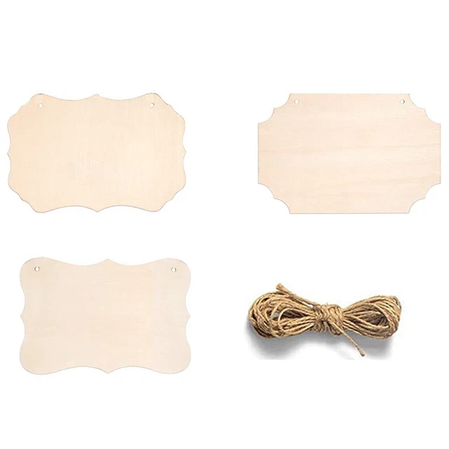 10 Cartes De Visite En Bambou Operitacx - Plaques Rectangulaires Vierges, Pour Gravure Sur Bois, Artisanat, Personnalisation