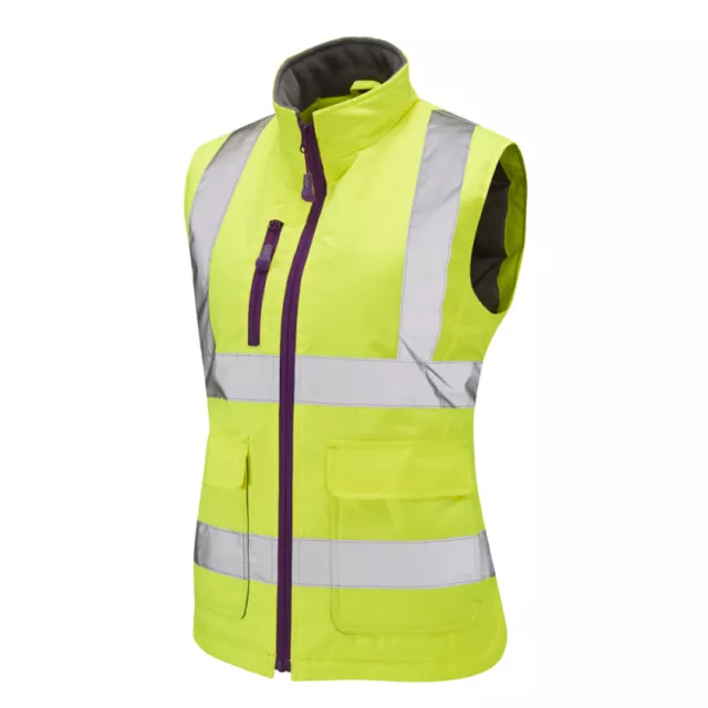 Leo Workwear Sandymere Hi-Vis Body Warmer Class 1 Yellow/Orange