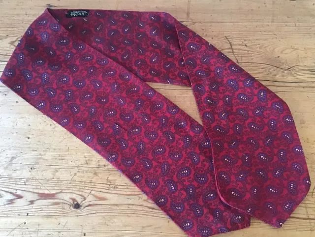 Vintage TOOTAL Cravat Scarf Rayon Dapper Mod Indie Goodwood Ascot Races 60's 70s